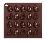 Dr. Oetker Silikon-Schokoladenform Ostereier, Pralinen-, EIS-, oder Backform für kleine Kreationen aus der Serie Confiserie (Farbe: Braun); Menge: 1 Stück